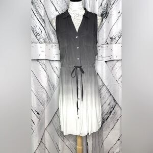 NWT INC International Concepts Gray Ombré Shirt Dress Sleeveless 8